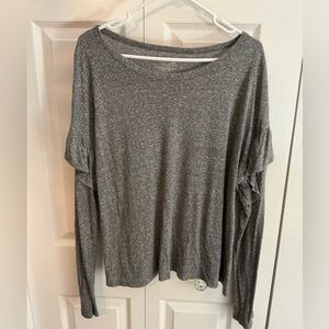 TIME AND TRU grey ruffle long sleeve